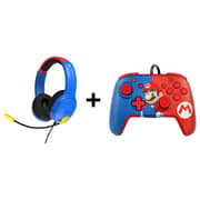 PDP Mario Headset + Controller For NS Bundle