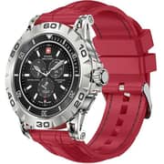 ساعة ذكية SM-WCH-DOM2-S-RED دوم 2 بلون أحمر من سويس ميليتاري
