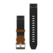 Garmin QuickFit 22mm Marq Gen2 Watch Strap Leather/FKM Hybrid, Brown/Black 010-13225-08