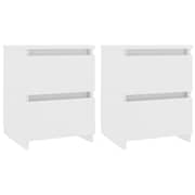 vidaXL Bedside Cabinets 2 pcs White 30x30x40 cm Engineered Wood