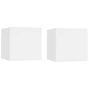 vidaXL Bedside Cabinets 2 pcs White 30.5x30x30 cm Engineered Wood