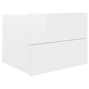 vidaXL Bedside Cabinets 2 pcs High Gloss White 40x30x30 cm Engineered Wood