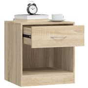 vidaXL Nightstand 2 pcs with Drawer Oak Colour