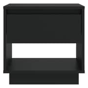 vidaXL Bedside Cabinet Black 45x34x44 cm Engineered Wood