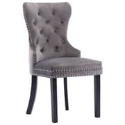 vidaXL Dining Chairs 4 pcs Grey Velvet