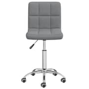 vidaXL Swivel Dining Chair Light Grey Fabric