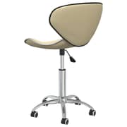 vidaXL Swivel Dining Chairs 6 pcs Cream Faux Leather