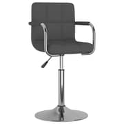 vidaXL Dining Chair Dark Grey Fabric