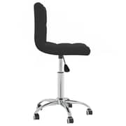 vidaXL Swivel Dining Chair Black Fabric