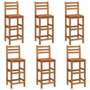 vidaXL Bar Stools 6 pcs Solid Wood Acacia