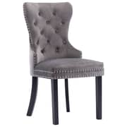 vidaXL Dining Chairs 6 pcs Grey Velvet