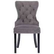 vidaXL Dining Chairs 6 pcs Grey Velvet