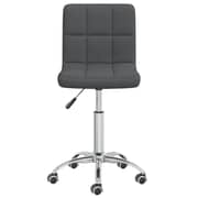 vidaXL Swivel Dining Chair Dark Grey Fabric