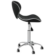 vidaXL Swivel Dining Chairs 4 pcs Black Faux Leather