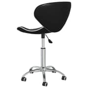 vidaXL Swivel Dining Chairs 4 pcs Black Faux Leather