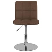 vidaXL Swivel Dining Chairs 4 pcs Brown Fabric