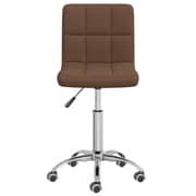 vidaXL Swivel Dining Chair Brown Fabric