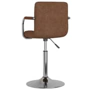 vidaXL Dining Chair Brown Fabric