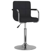 vidaXL Dining Chair Black Fabric