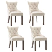 vidaXL Dining Chairs 4 pcs Beige Fabric
