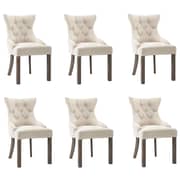 vidaXL Dining Chairs 6 pcs Beige Fabric