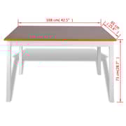 vidaXL 5 Piece Dining Set Brown and White