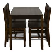 vidaXL Dining Set 5 Pieces Pine Wood Brown