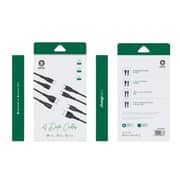 Green 4 in 1 Fast Charging & Data Cable 1 Meter GN4CABLEBK