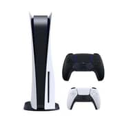 جهاز ألعاب سوني بلايستيشن 5 (إصدار الأقراص) مع ذراع تحكم إضافي بلون أسود - إصدار دولي