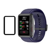 Moxedo Silicone Waterproof Adjustable Replacement Watch Band 133mm Compatible for Huawei Watch D (Navy Blue/Large)