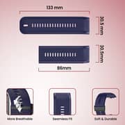 Moxedo Silicone Waterproof Adjustable Replacement Watch Band 133mm Compatible for Huawei Watch D (Navy Blue/Large)