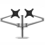 Upergo Full Motion Dual Monitor Stand Silver 17-32inch