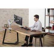 Upergo Full Motion Dual Monitor Stand Silver 17-32inch