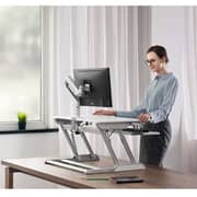 Upergo 2 In 1 Laptop Stand with Monitor Arm 17-27inch Silver