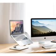 Upergo Aluminum Adjustable Laptop Stand 17inch Silver