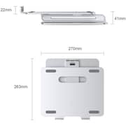 Upergo Aluminum Adjustable Laptop Stand 17inch Silver