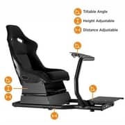 Gameon Pro Racing Simulator Cockpit With Gear Shifter Mount Black