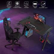 Gameon Hawksbill Series RGB Flowing Light Gaming Desk Black