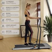 2-in-1 Foldable Treadmill | Ultra-Thin Walking Pad, 2.25HP Quiet Brushless Motor, LED Display & FS App | Under-Desk Treadmill for Home & Office, Compact Running Machine – EM-1263