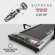 2-in-1 Foldable Treadmill | Ultra-Thin Walking Pad, 2.25HP Quiet Brushless Motor, LED Display & FS App | Under-Desk Treadmill for Home & Office, Compact Running Machine – EM-1263
