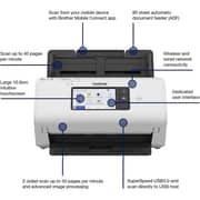 Brother ADS-4700W Professional Wireless Desktop Scanner / Duplex Scanning- White