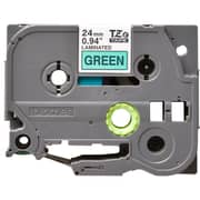 Brother TZe-751 24mm Black on Green Laminated Tapes