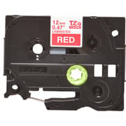 Brother TZe-435 12mm White on Red Laminated Tapes