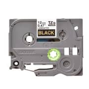 Brother TZe-334 12mm Gold on Black Laminated Tape
