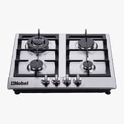 Nobel Builtin - Hobs Stainless Steel 4 Gas Burner NBH6401 Silver