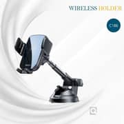 Yesido Wireless Fast Charger Car Phone Holder Black