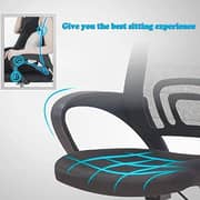 Galaxy Design Ergonomic Computer Desk Chair for Office & Gaming with Back & Lumbar Support Black - GDF-7825