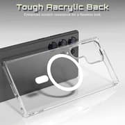 Glassology Magnetic Charging Clear Case for Samsung Galaxy S23 Plus 5G - Slim Anti-Slip Design, Inbuilt Dust Plugs, Shockproof, Camera Protection - Transparent