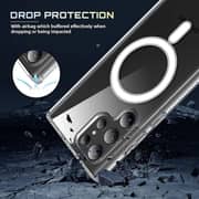 Glassology Magnetic Charging Clear Case for Samsung Galaxy S23 Plus 5G - Slim Anti-Slip Design, Inbuilt Dust Plugs, Shockproof, Camera Protection - Transparent