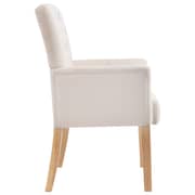 vidaXL Dining Chairs with Armrests 2 pcs Beige Fabric